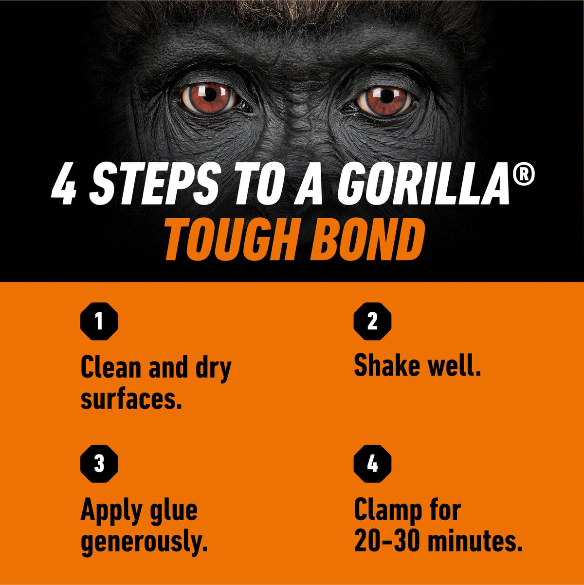 Gorilla Ultimate Waterproof Wood Glue, Natural Color, 8 oz