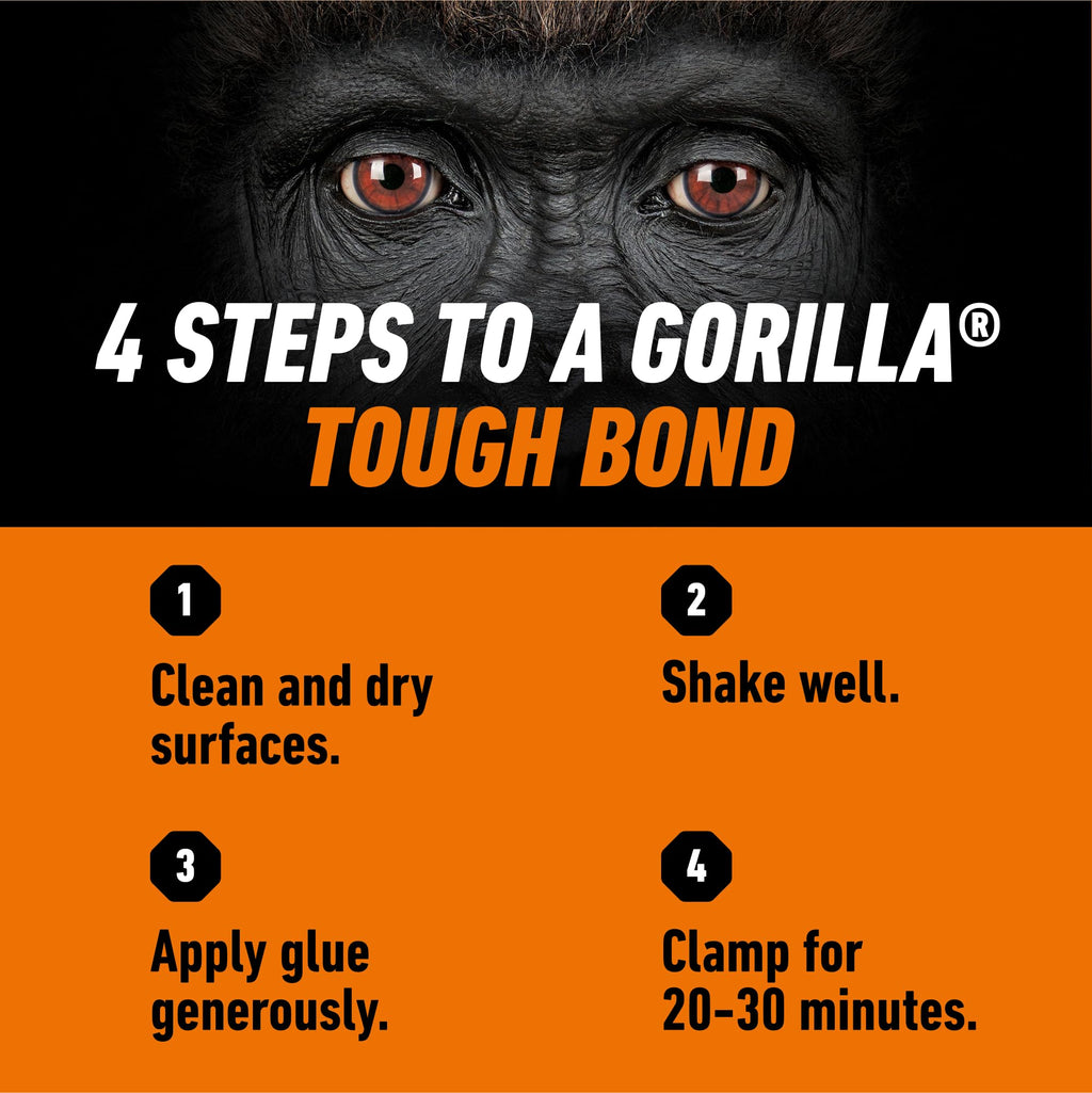 Gorilla Ultimate Waterproof Wood Glue, Natural Color, 8 oz