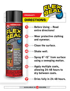Flex Seal Spray Rubber Sealant Coating, Waterproof, Clear, 17 oz, 2-Pack