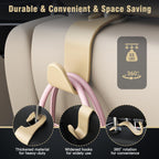 4-Pack Car Headrest Hooks Holds 55lbs Seat Storage Organizer for Bags