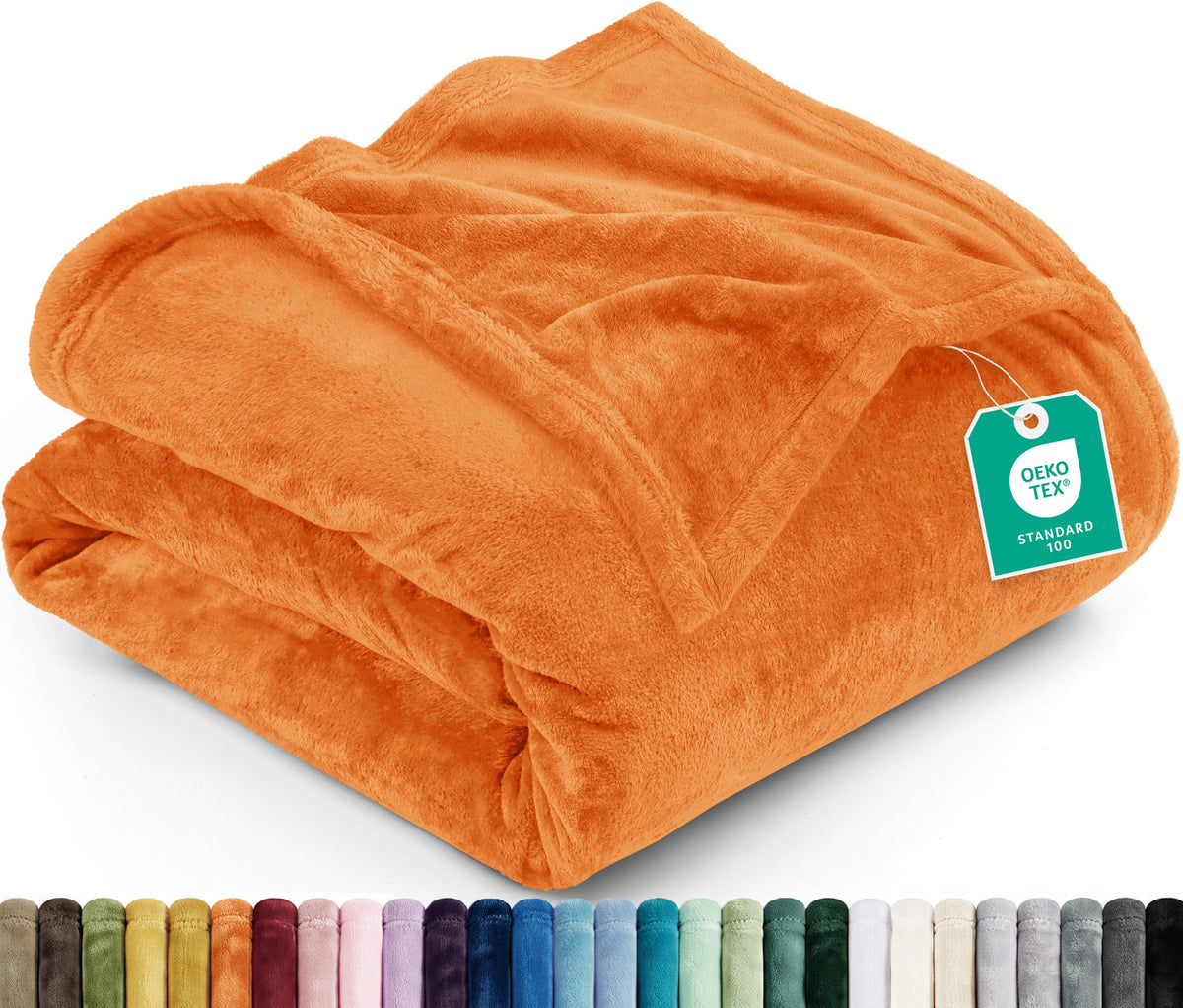 Utopia Bedding Ultra Soft Fleece Bed Blanket Queen Size Grey (90x90 Inches)