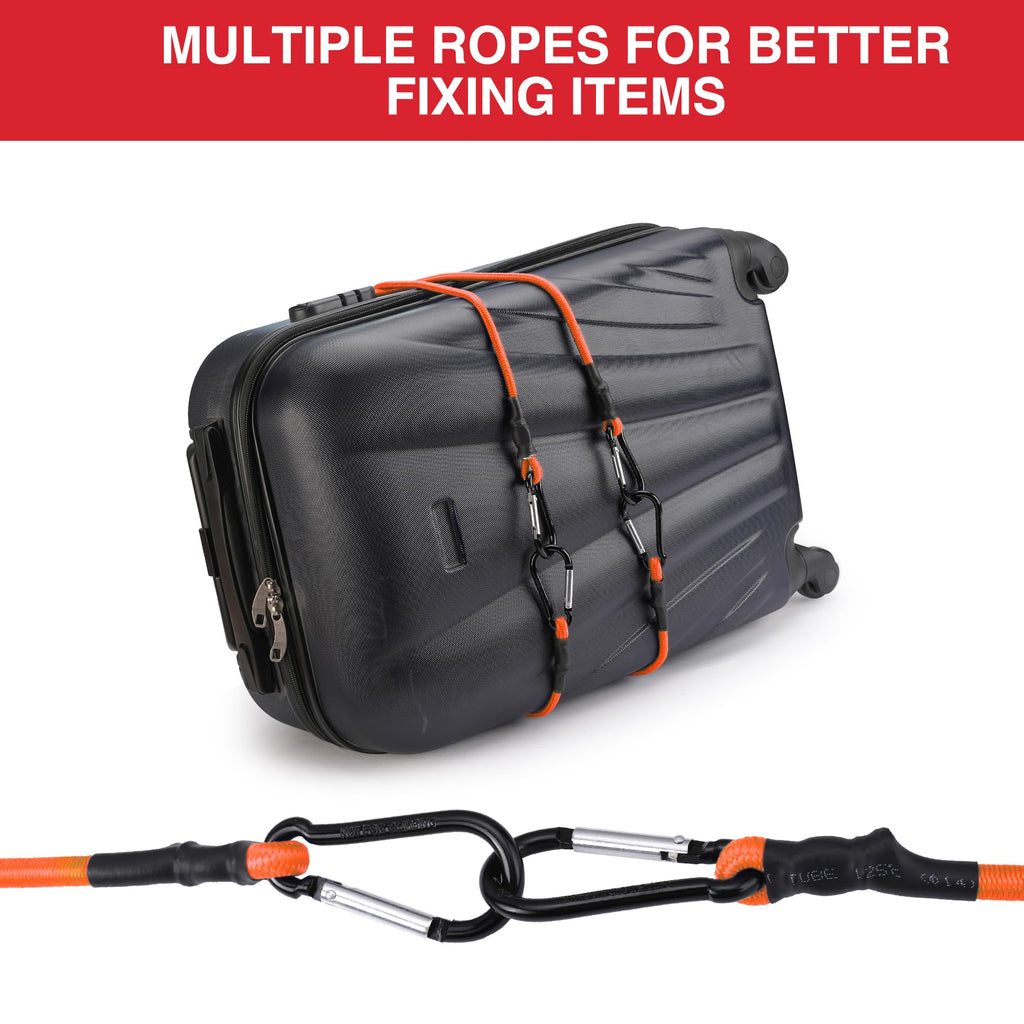 WORKPRO 24" Bungee Cords with Hooks, 4 Pack Heavy Duty Outdoor Bungee Strap