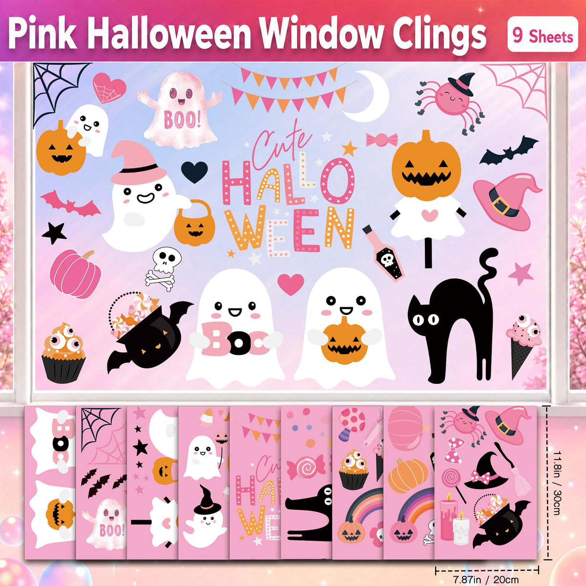 Christmas Window Clings for Glass Windows, Stickers for Window Decorations