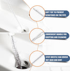 Drain Snake Hair Clog Remover Tool Set - 9 Pack Deep Cleaning Kit
