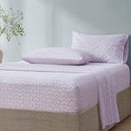 Comfort Spaces 100% Cotton Percale Sheets Twin XL Size 3 Pc, Diamond Sliver