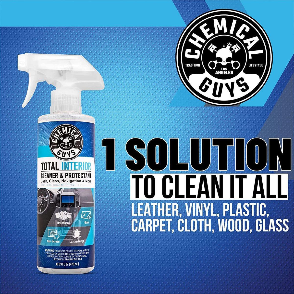 Chemical Guys, Total Interior Cleaner & Protectant, Leather & Vinyl, 16 oz