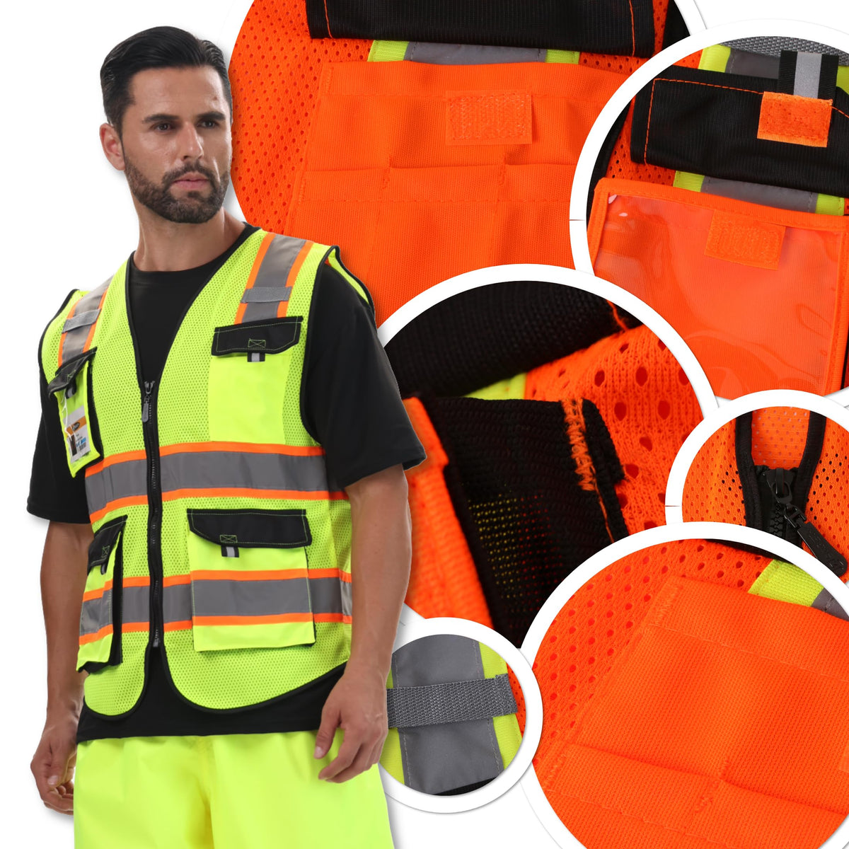 JKSafety Safety Vest for Men Women Hi Vis Reflective Vest JK220 PurpleB S