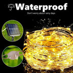 Joomer Solar Fairy Lights, 2-Pack Total 80FT 240LED String Lights, White