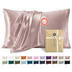 Bedsure Satin Pillowcase Standard Set of 2, Similar to Silk Pillowcase Grey