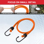 WORKPRO 24" Bungee Cords with Hooks, 4 Pack Heavy Duty Outdoor Bungee Strap
