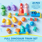 Play-Act Learning Toys for 1 2 3 Years Old, Counting, Matching & Sorting Montessori Learning Farm Train Including 9 Farm Animals, Birthday Gift for Baby Boys Girls