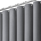 Dynamene Extra Long Waffle Shower Curtain 256 GSM 72"x90" Moonlight Blue