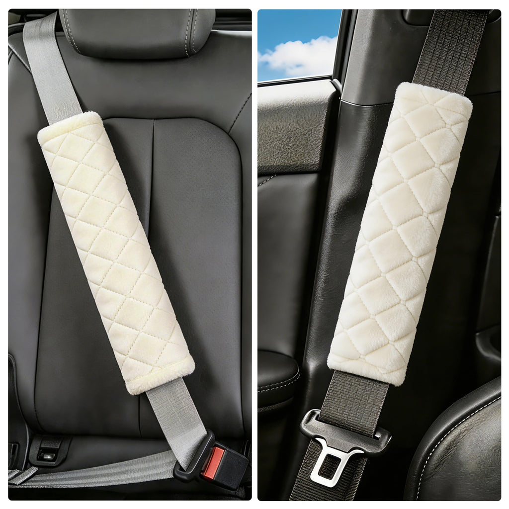 Amooca 2 Pack Seat Belt Covers Soft Shoulder Pad for Cars & Backpack