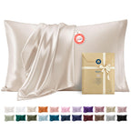 Bedsure Satin Pillowcase Standard Set of 2, Similar to Silk Pillowcase Grey