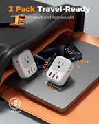 TESSAN European Travel Plug Adapter 2 Pack, Type C Plug