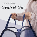 Handy Laundry Collapsible Mesh Pop-Up Hamper with Side Pocket