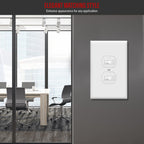 ENERLITES 10 Pack Outlet Covers Wall Plate for Duplex Receptacle, White