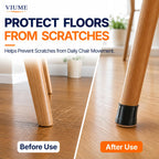 VIUME 24 Pcs Chair Leg Floor Protectors for Hardwood Floors Round