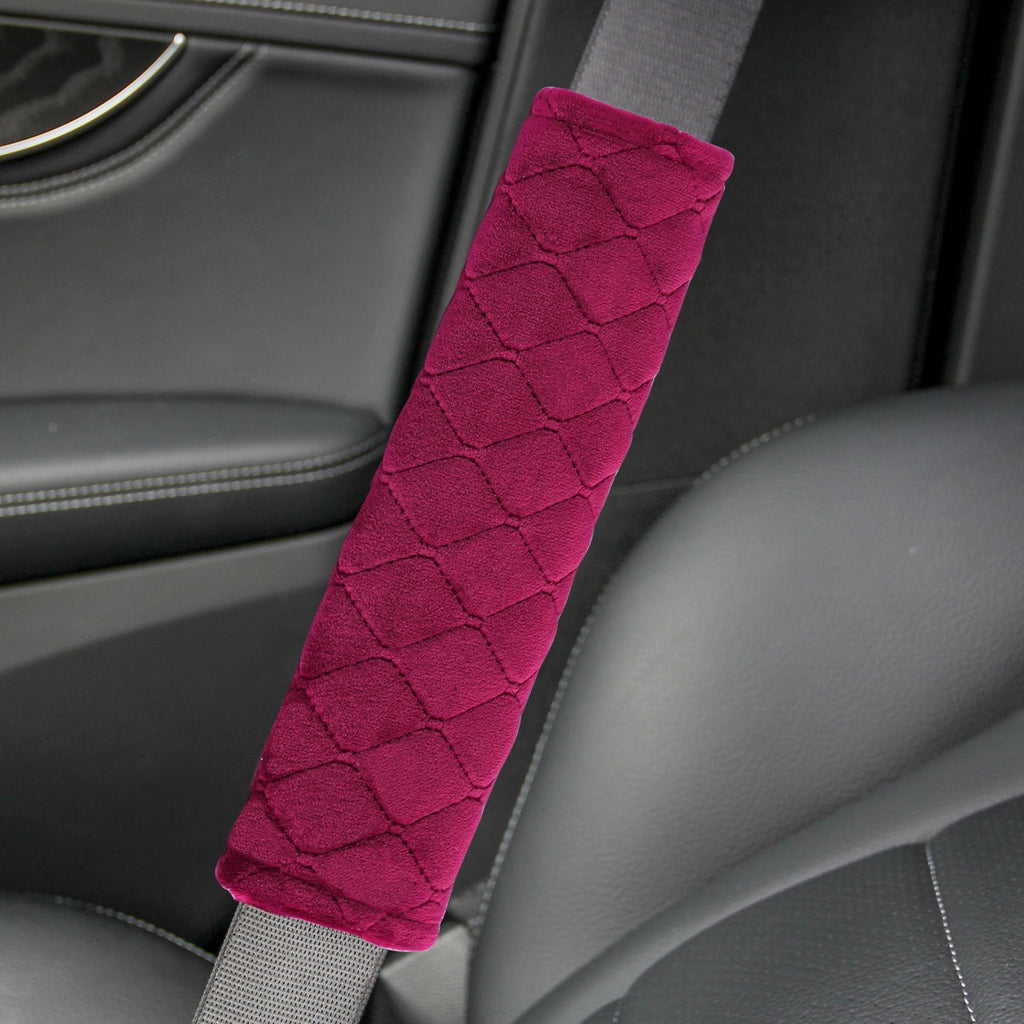 Amooca 2 Pack Seat Belt Covers Soft Shoulder Pad for Cars & Backpack