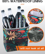 HOTOR Car Trash Can, Leakproof Car Organizer, 2-Gallon, Brown