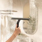 dancemoon JustHang Shower Squeegee with Built-in Hook, 10-Inch Black