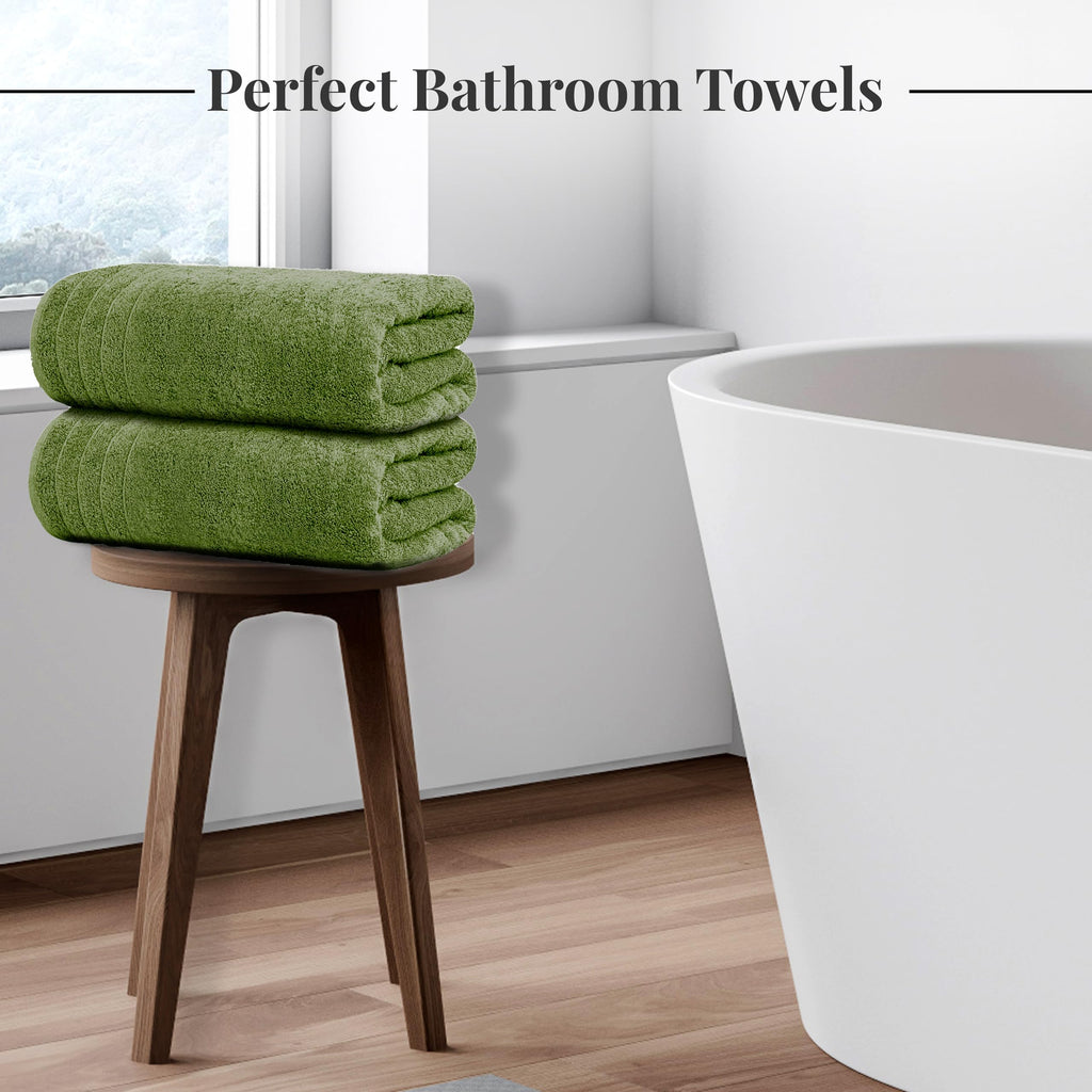 Tens Towels 4 Piece Extra Large Bath Towels 30 x 60 Inches, Dark Grey
