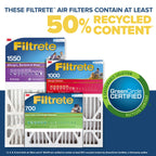 Filtrete 20x25x4 Air Filter, MERV 12, MPR 1550, 2 HVAC Filters