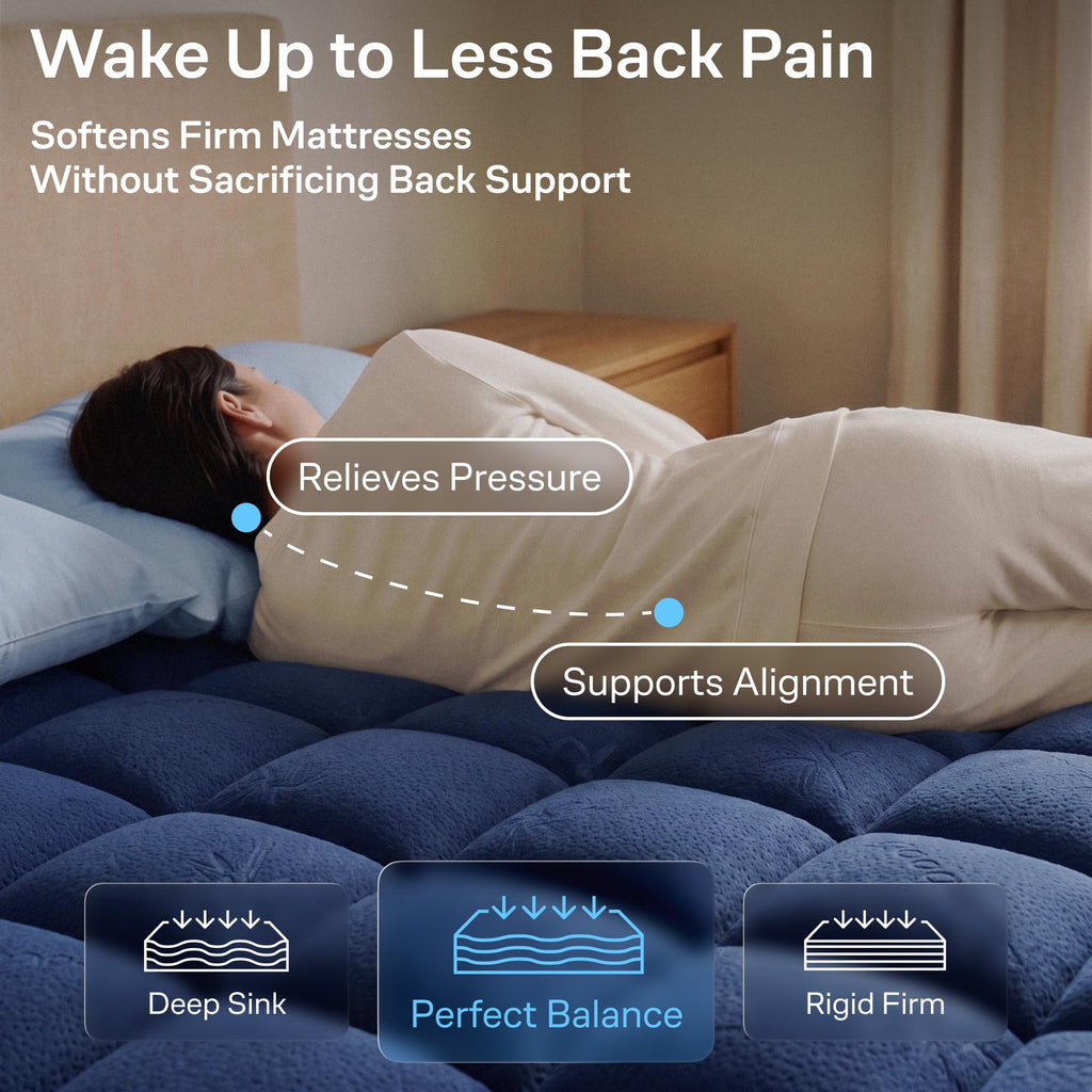 Niagara Sleep Solution Queen Ultra Soft Mattress Topper — Back Pain Relief