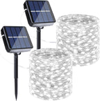 Joomer Solar Fairy Lights, 2-Pack Total 80FT 240LED String Lights, White