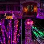 Brizled LED Halloween Lights Indoor Outdoor Orange & Purple String Light