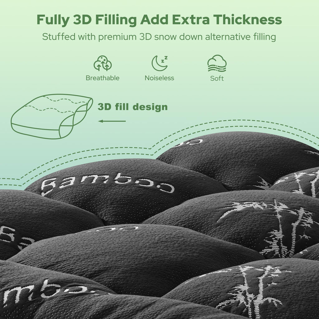 BEDLORE Twin Mattress Topper, Thick Soft Pillow Top Bed Topper