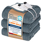 Bedsure Cloud Bubble Grey Heated Blanket Throw, Soft Cozy Electric Blanket