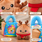Plush Stuffed Dumpling Squishies, 3.94" Big Rainbow Squishes with Steamer