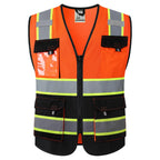 JKSafety Safety Vest for Men Women Hi Vis Reflective Vest JK220 PurpleB S