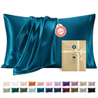 Bedsure Satin Pillowcase Standard Set of 2, Similar to Silk Pillowcase Grey