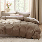 Bedsure Textured Duvet Cover Queen Size - Cotton-Like Polyester Jacquard Duvet Cover Set for All Seasons - 3 Pieces Elevated Textured Dobby Soft Bedding Set, NO Comforter (White, Queen, 90"x 90")