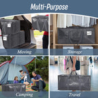 6 Pack Extra Heavy Duty Large Moving Bags with Strong Zipper, Dark Blue