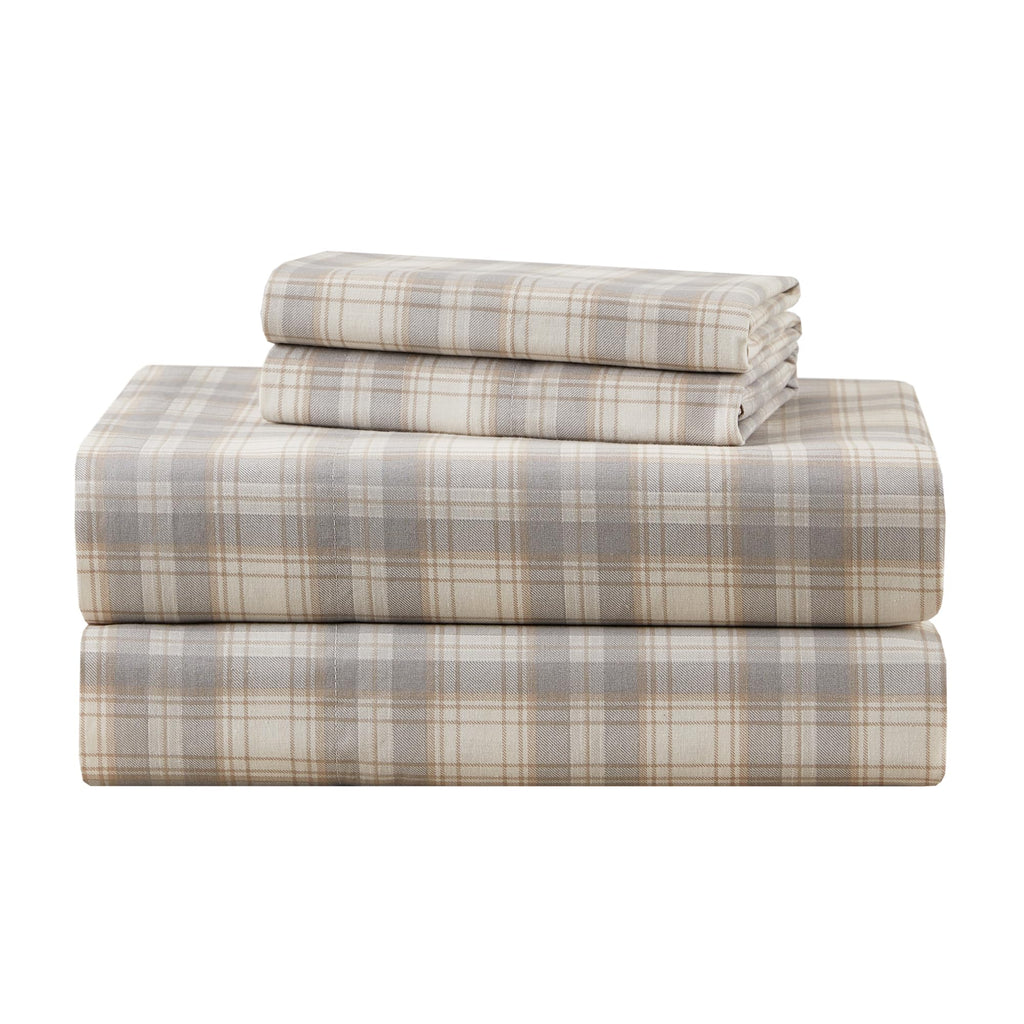 Comfort Spaces 100% Cotton Percale Sheets Twin XL Size 3 Pc, Diamond Sliver