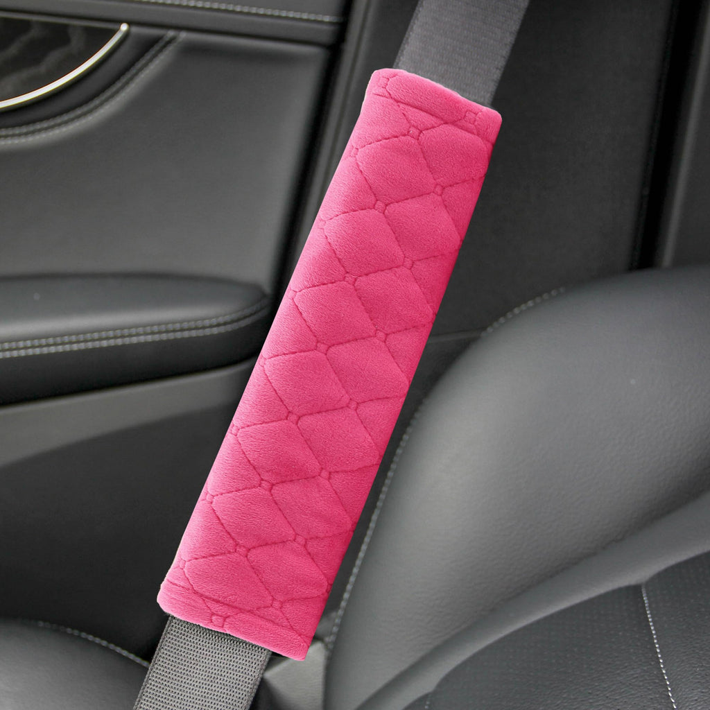 Amooca 2 Pack Seat Belt Covers Soft Shoulder Pad for Cars & Backpack