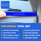 Auto Trim Removal Tool Kit (No Scratch Plastic Pry Kit), 5 Piece Set for Door Panel Removal Tool, Car Clips, Push Rivets, Molding, Dashboards, Interior Trim Tools, Red