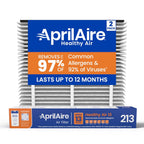 Genuine AprilAire 213 Replacement Filter for AprilAire Whole-House Air Purifiers - MERV 13, Healthy Home Allergy, 20x25x4 Air Filter (Pack of 2)