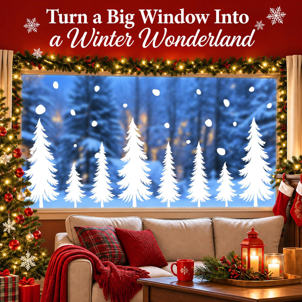 Christmas Window Clings for Glass Windows, Stickers for Window Decorations