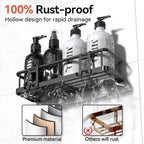 YASONIC Shower Caddy Adhesive, Rustproof Shower Shelves for Inside Shower