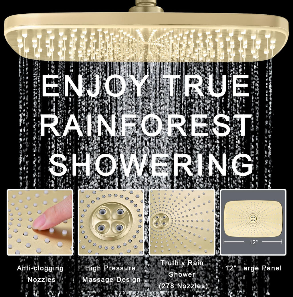 Rain Shower Head with Handheld Showerhead, Chrome 1.8GPM 460311