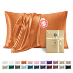 Bedsure Satin Pillowcase Standard Set of 2, Similar to Silk Pillowcase Grey
