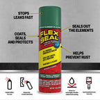Flex Seal Spray Rubber Sealant Coating, Waterproof, Clear, 17 oz, 2-Pack