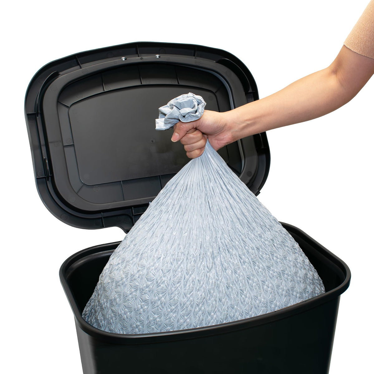 Glad Trash Can with Clorox Odor Protection | Plastic Bin, 13 Gal, Black
