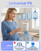 Water Jug Pump for 5 Gallon Bottle – Portable Electric USB-C Charging Dispenser, Dual Powerful Motors, Fast Flow, Fits 2-5 Gallon Jugs – Ideal for Home, Office, Camping, RV, Black