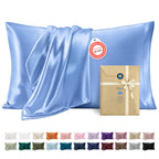 Bedsure Satin Pillowcase Standard Set of 2, Similar to Silk Pillowcase Grey
