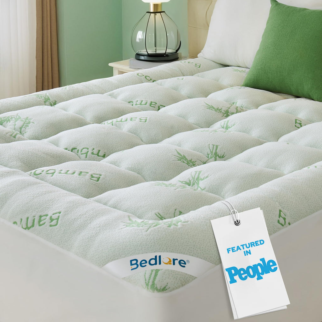 BEDLORE Twin Mattress Topper, Thick Soft Pillow Top Bed Topper
